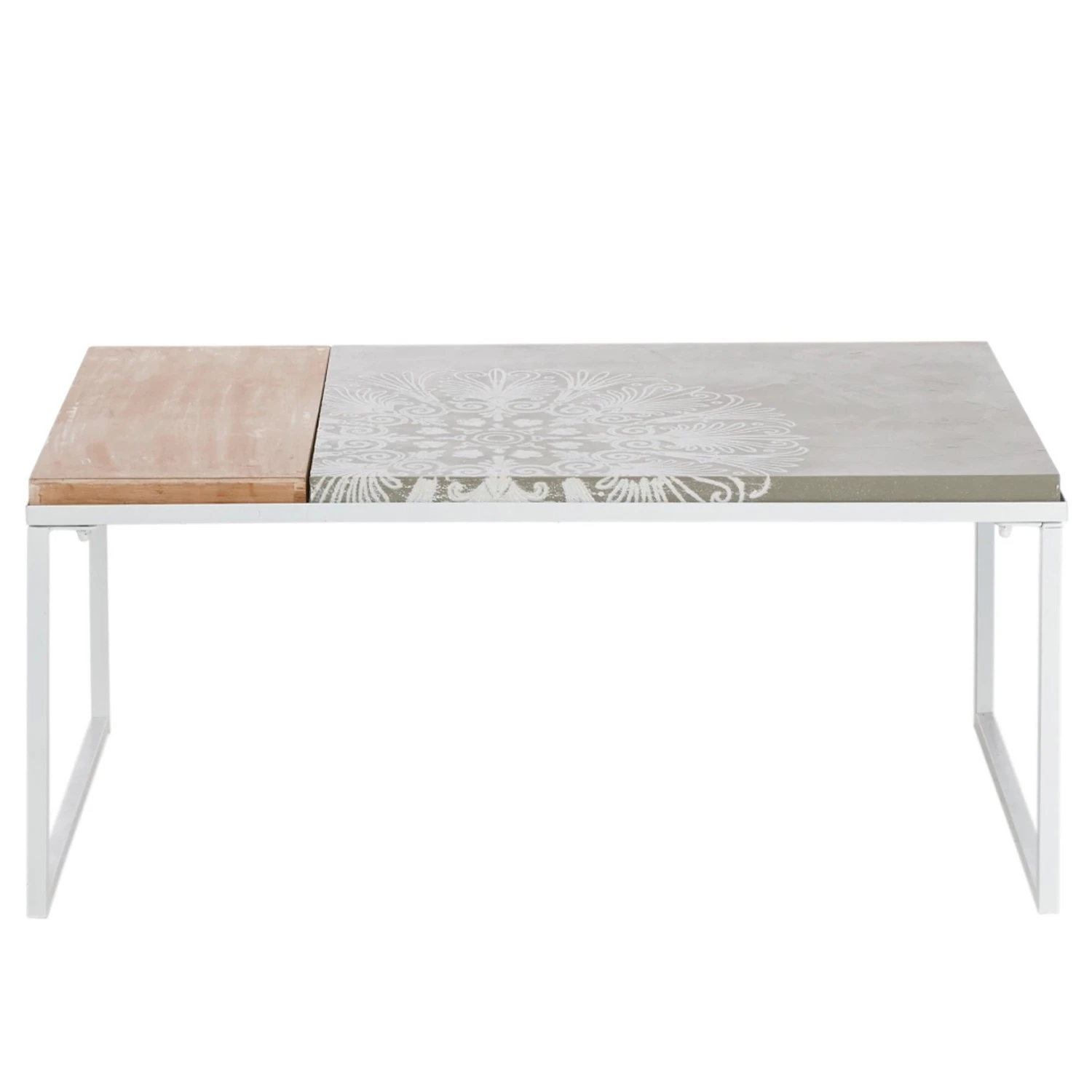 Loftscape Couchtisch Thusy - Tanne teilmassiv - Tanne / Weiß 3 Loftscape Couchtisch Thusy - Tanne teilmassiv - Tanne / Weiß – Bild 3