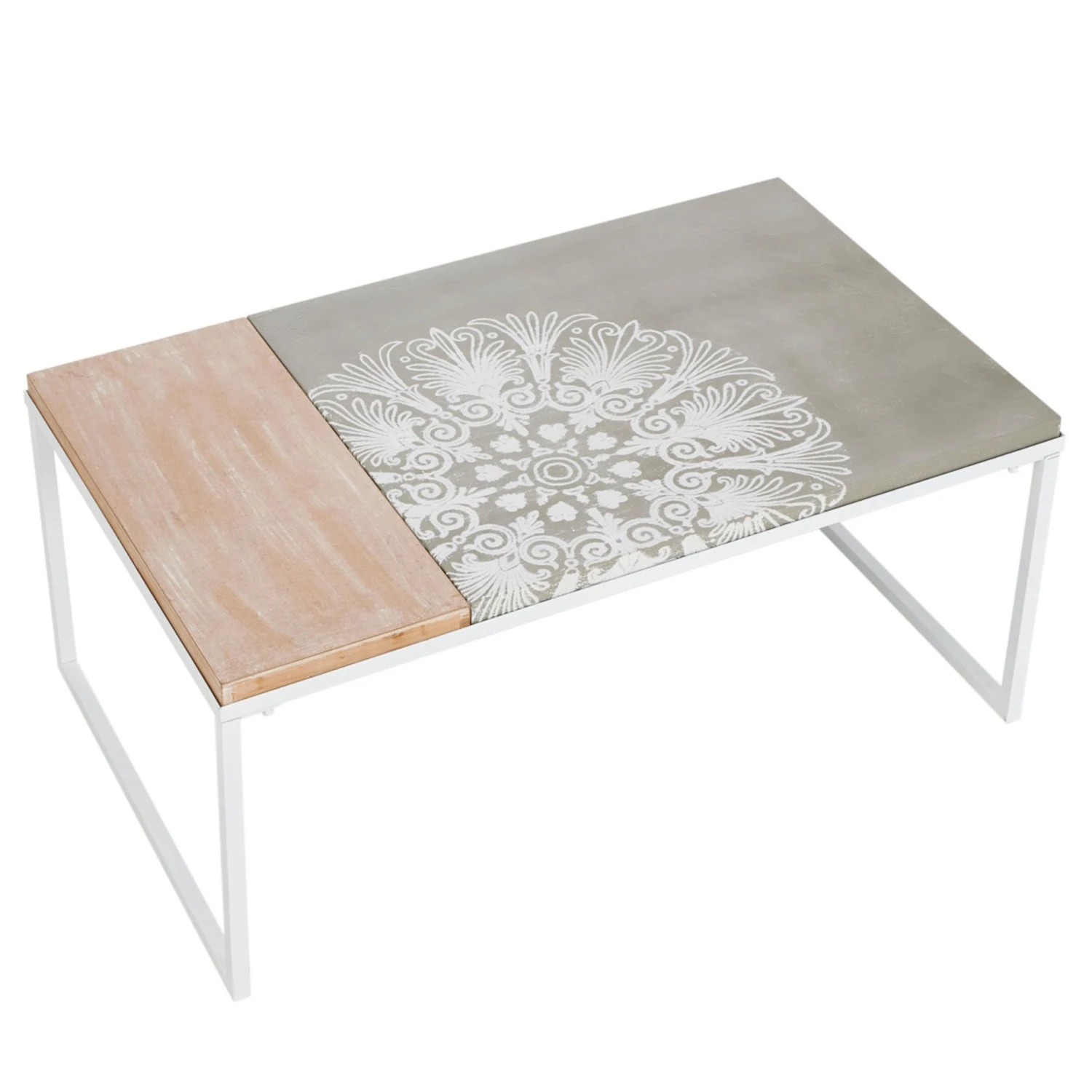 Loftscape Couchtisch Thusy - Tanne teilmassiv - Tanne / Weiß 4 Loftscape Couchtisch Thusy - Tanne teilmassiv - Tanne / Weiß – Bild 4