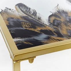 Loftscape Konsolentisch Vendome - Glas / Metall - Gold / Schwarz -Wohnzimmermöbel boutique en ligne 1000261678 210423 13361300110 DETAILS P000000001000261678