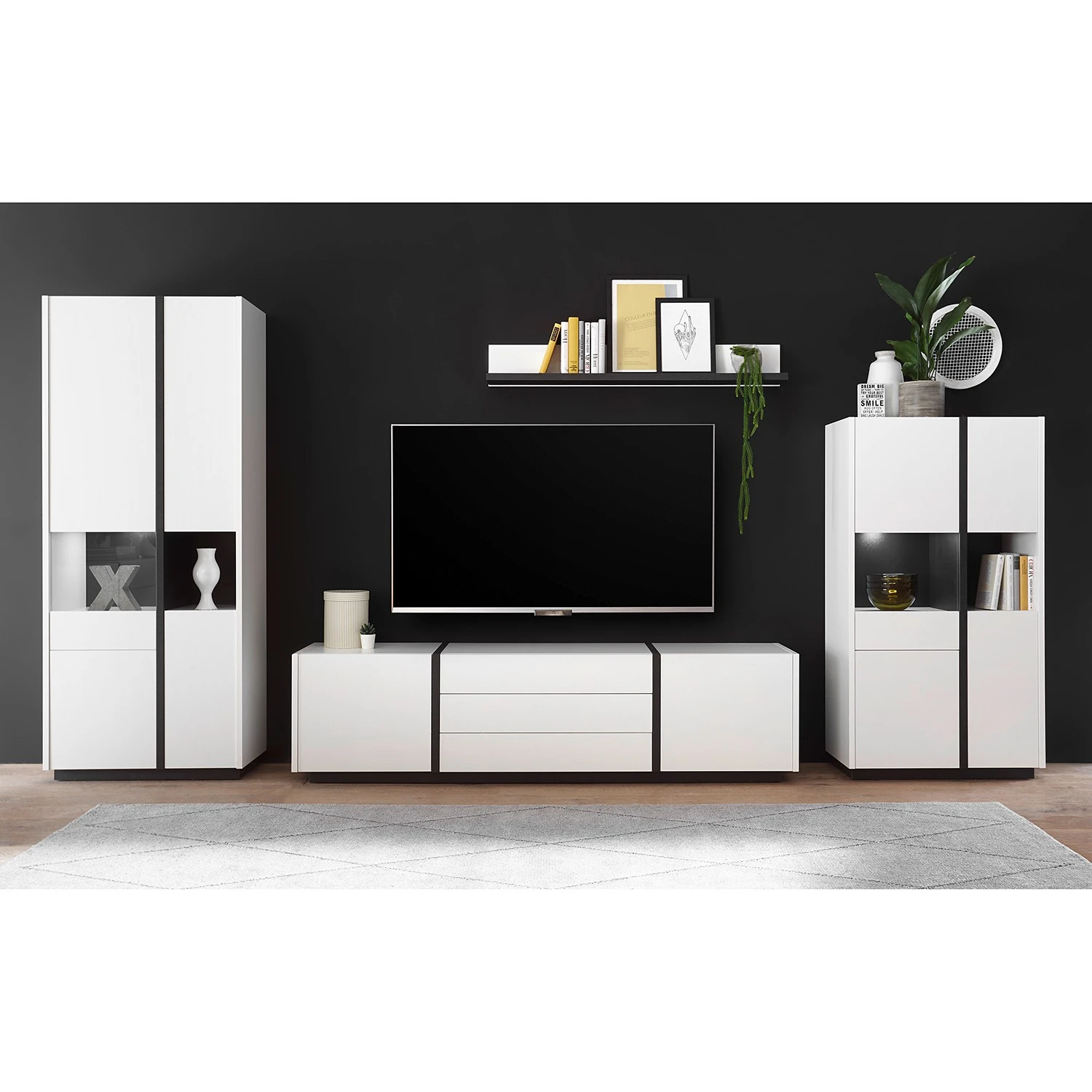 Loftscape Highboard Muuga II - Weiß / Grau 4 Loftscape Highboard Muuga II - Weiß / Grau – Bild 4