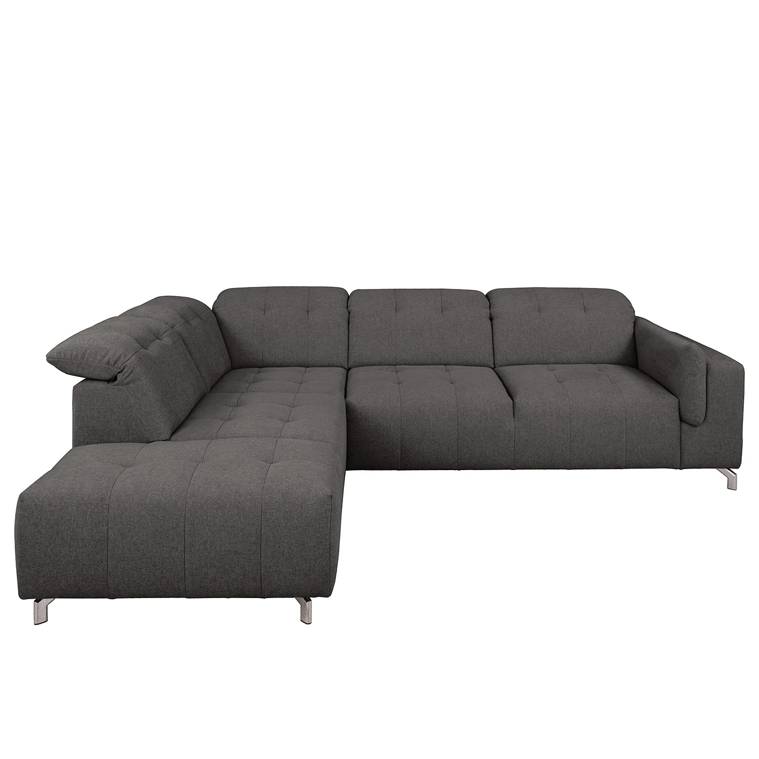 Loftscape Ecksofa Miches - Webstoff - Grau - Ottomane davorstehend links 3 Loftscape Ecksofa Miches - Webstoff - Grau - Ottomane davorstehend links – Bild 3