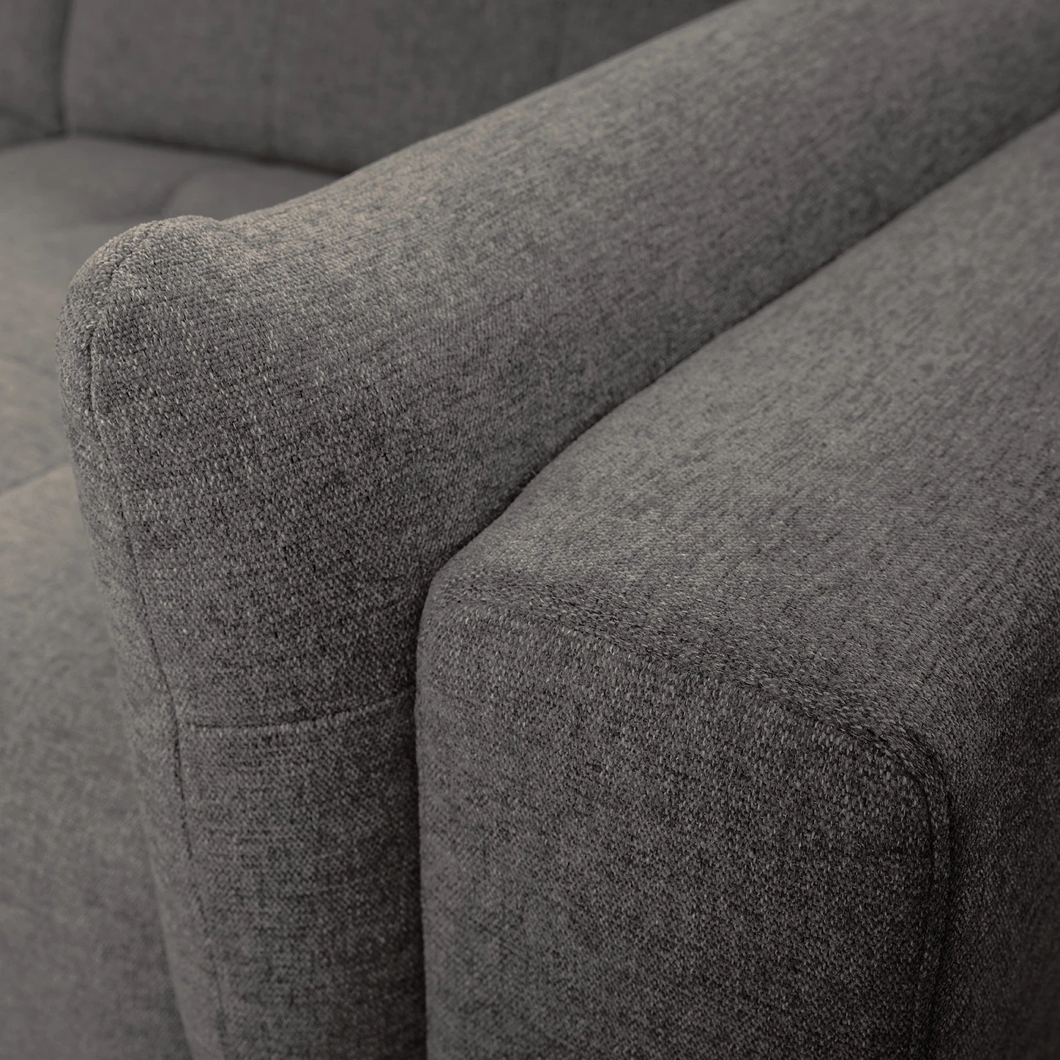 Loftscape Ecksofa Miches - Webstoff - Grau - Ottomane davorstehend links 6 Loftscape Ecksofa Miches - Webstoff - Grau - Ottomane davorstehend links – Bild 6