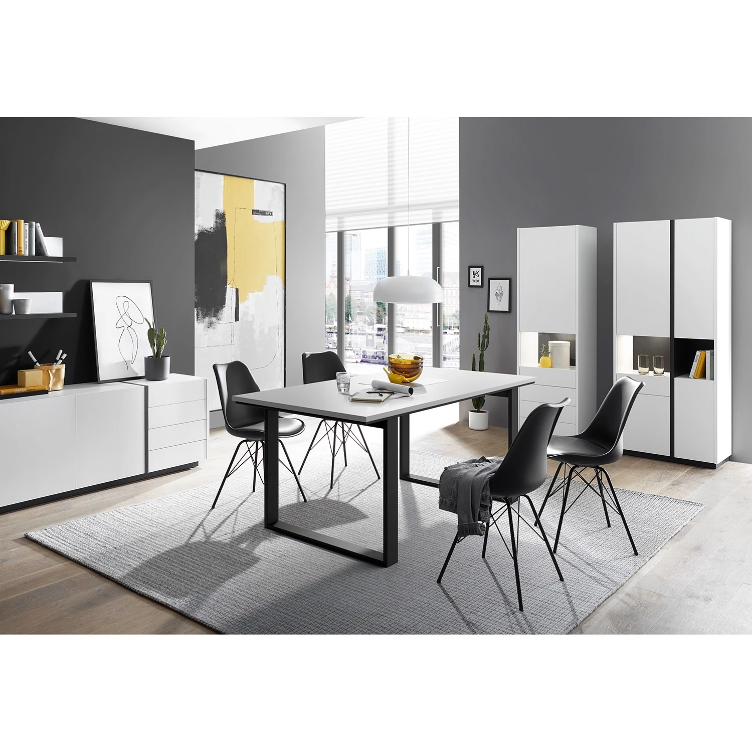 Loftscape Esstisch Muuga - Matt Weiß / Grau - 180 x 90 cm 2 Loftscape Esstisch Muuga - Matt Weiß / Grau - 180 x 90 cm – Bild 2