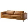 Studio Copenhagen 3-Sitzer Sofa COSO Classic+ - Echtleder Taru: Hellbraun - Schwarz