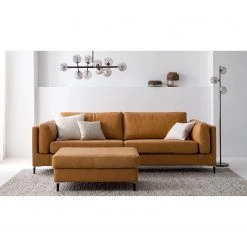 Studio Copenhagen 3-Sitzer Sofa COSO Classic+ - Echtleder Taru: Hellbraun - Schwarz -Wohnzimmermöbel boutique en ligne 1000261833 210429 06511000003 MOOD DETAILS P000000001000261833 mood