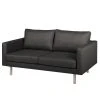 Norrwood Sofa Thegra I (2-Sitzer) - Flachgewebe - Anthrazit