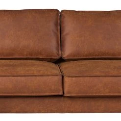 Wohnlandschaft FORT DODGE - Antiklederlook - Microfaser Yaka: Cognac - Longchair davorstehend rechts / Ottomane links - Mit Hocker -Wohnzimmermöbel boutique en ligne 1000262009 210428 13325700096 DETAILS P000000001000262009