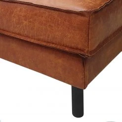 Wohnlandschaft FORT DODGE - Antiklederlook - Microfaser Yaka: Cognac - Longchair davorstehend rechts / Ottomane links - Mit Hocker -Wohnzimmermöbel boutique en ligne 1000262009 210428 13330200099 DETAILS P000000001000262009