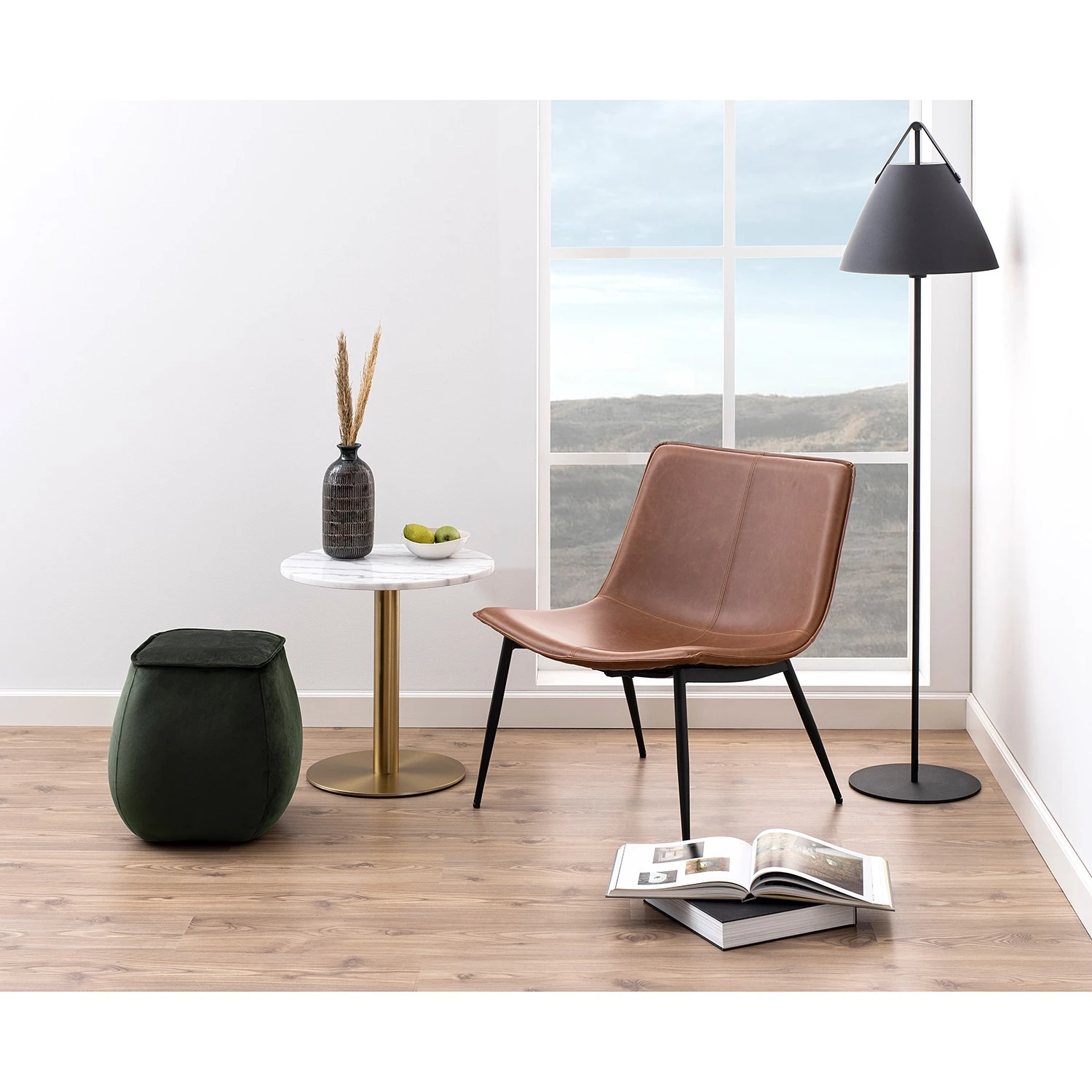 Red Living Beistelltisch Saula - Marmor / Metall - Marmor Weiß / Messing 2 Red Living Beistelltisch Saula - Marmor / Metall - Marmor Weiß / Messing – Bild 2