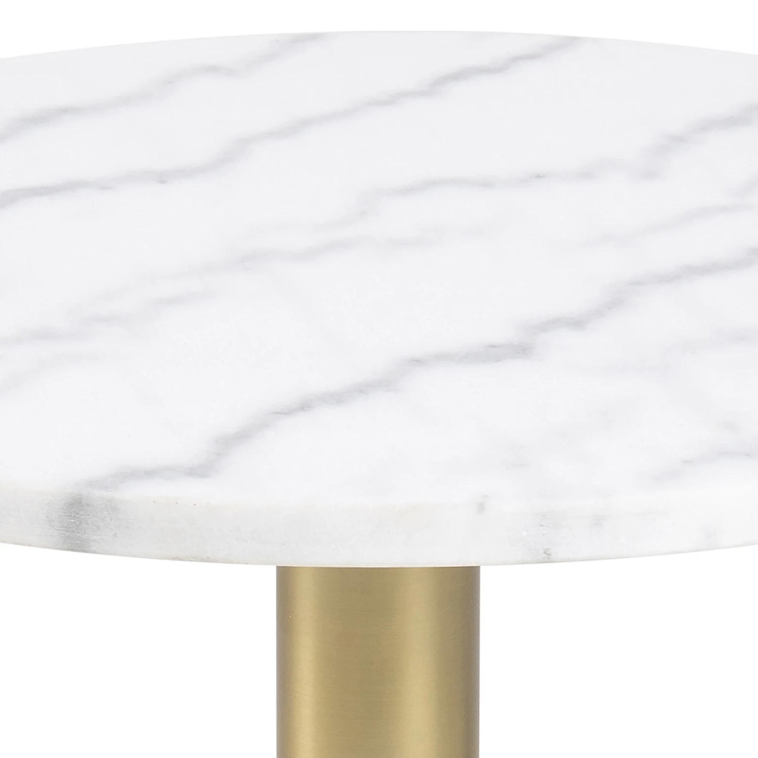 Red Living Beistelltisch Saula - Marmor / Metall - Marmor Weiß / Messing 3 Red Living Beistelltisch Saula - Marmor / Metall - Marmor Weiß / Messing – Bild 3