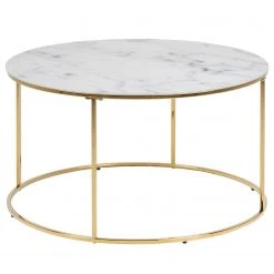 Red Living Couchtisch Ballenita - Glas / Metall - Gold