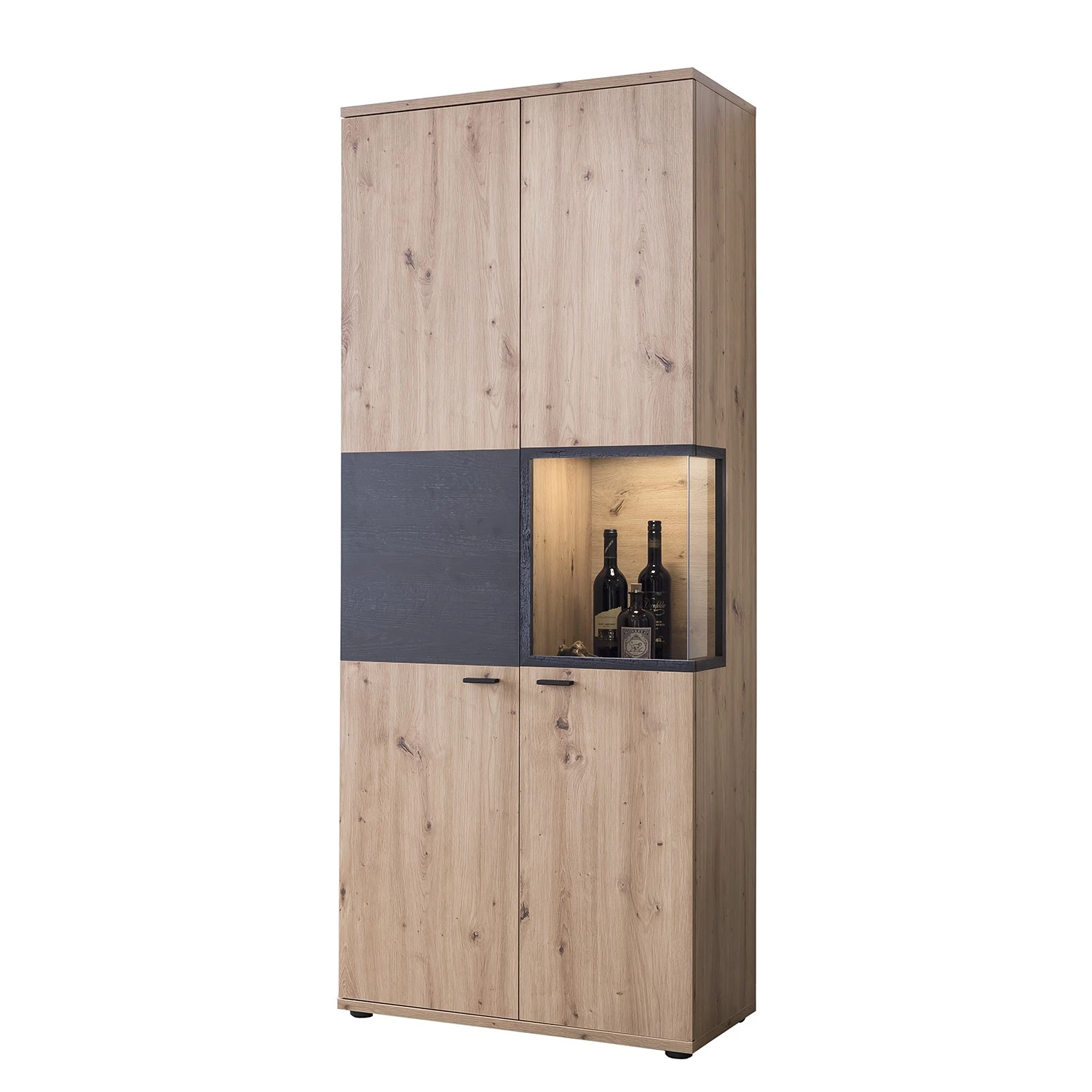Red Living Vitrinenschrank Ambato - Eiche Artisan Dekor 1 Red Living Vitrinenschrank Ambato - Eiche Artisan Dekor