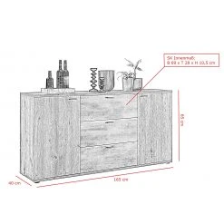 Red Living Sideboard Ambato - Eiche Artisan Dekor 9 Red Living Sideboard Ambato - Eiche Artisan Dekor -Wohnzimmermöbel boutique en ligne 1000263445 210430 11521900236 SKETCH DETAILS P000000001000263445 sketch