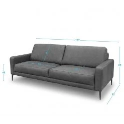 Loftscape Sofa Suzette II (3-Sitzer) - Echtleder - Echtleder Arelia: Fango -Wohnzimmermöbel boutique en ligne 1000263489 210601 15012501301 SKETCH DETAILS P000000001000263489 sketch