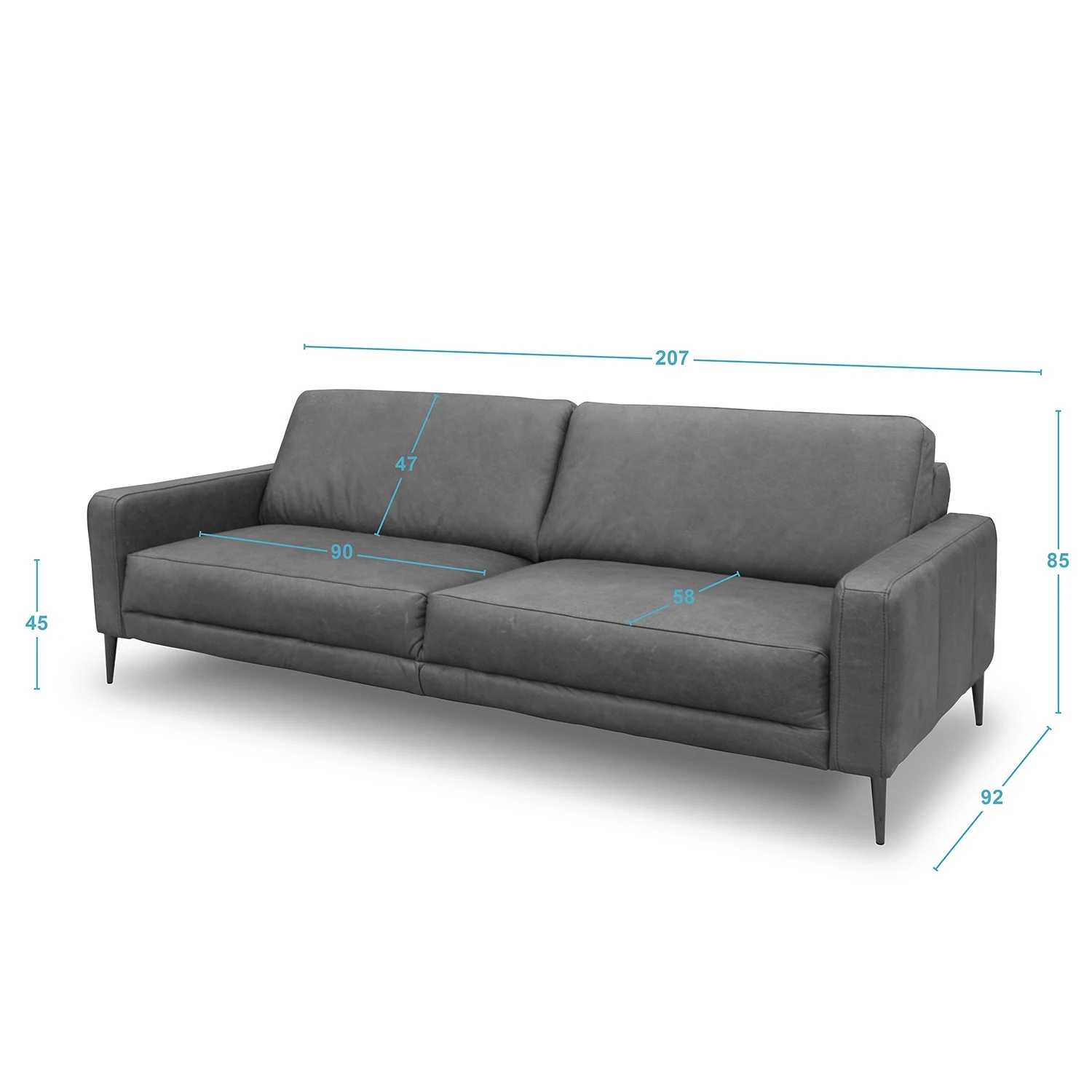 Loftscape Sofa Suzette (3,5-Sitzer) - Echtleder Arelia: Fango 7 Loftscape Sofa Suzette (3,5-Sitzer) - Echtleder Arelia: Fango – Bild 7