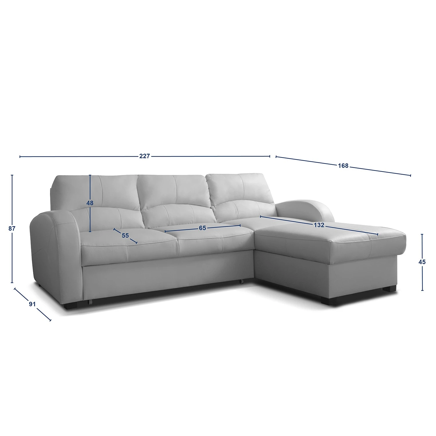 Loftscape Ecksofa Nilsia - Echtleder Mabel: Warmes Beige - Longchair davorstehend rechts - Mit Schlaffunktion 9 Loftscape Ecksofa Nilsia - Echtleder Mabel: Warmes Beige - Longchair davorstehend rechts - Mit Schlaffunktion – Bild 9