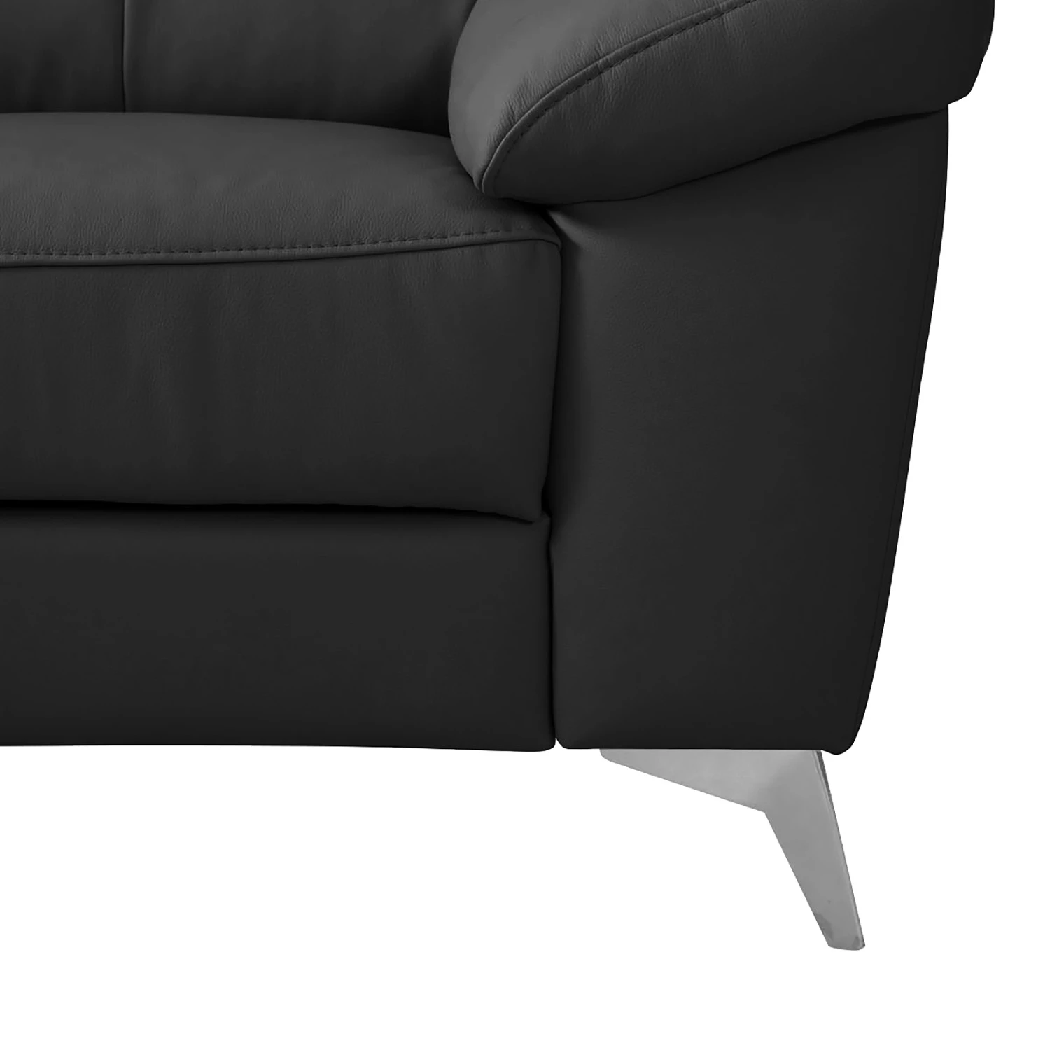 Modoform Ecksofa Nastola I - Echtleder Mabel: Schwarz - Ottomane davorstehend links 8 Modoform Ecksofa Nastola I - Echtleder Mabel: Schwarz - Ottomane davorstehend links – Bild 8