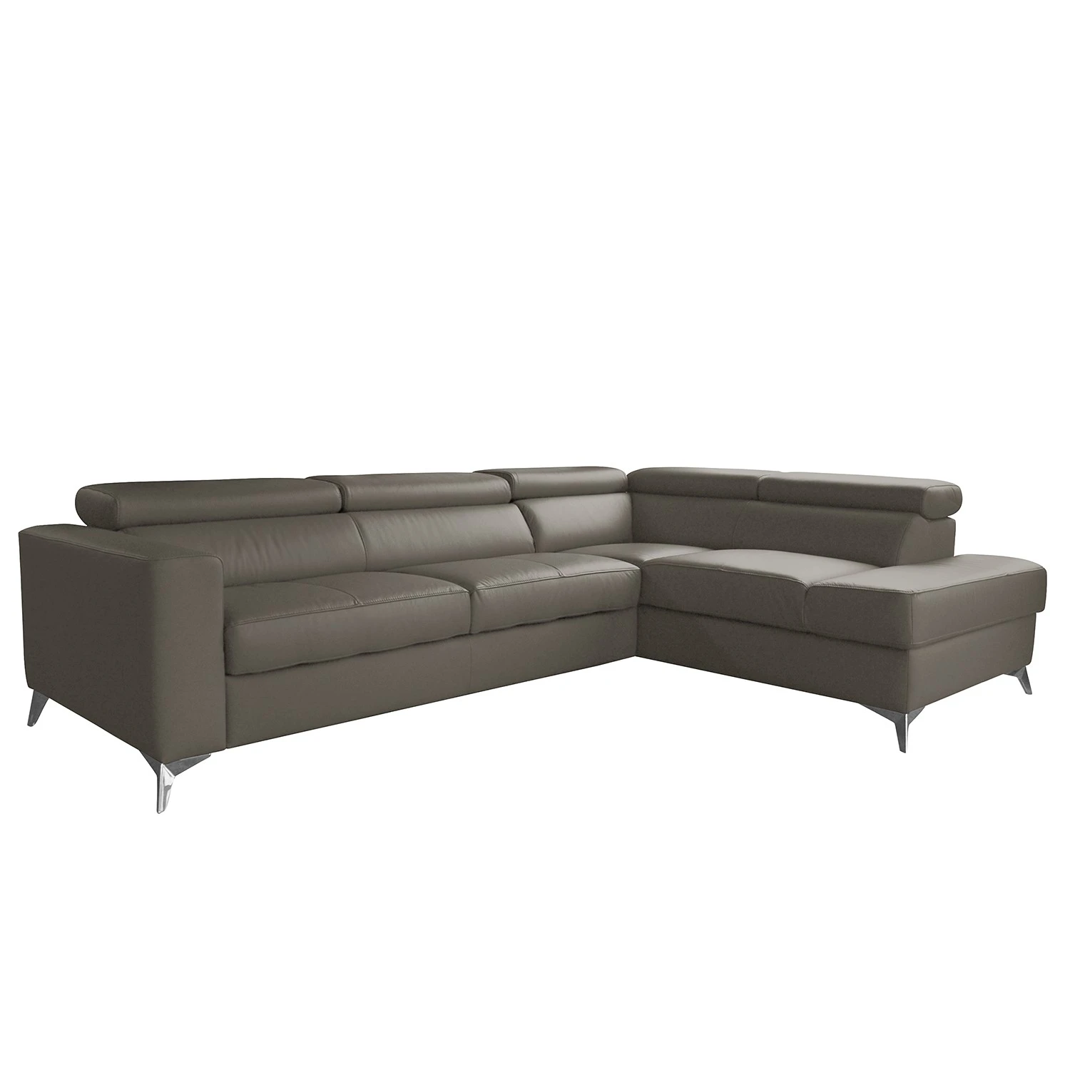 Loftscape Ecksofa Adamo - Echtleder Mabel: Sahara dunkel - Ottomane davorstehend rechts - Mit Schlaffunktion 1 Loftscape Ecksofa Adamo - Echtleder Mabel: Sahara dunkel - Ottomane davorstehend rechts - Mit Schlaffunktion