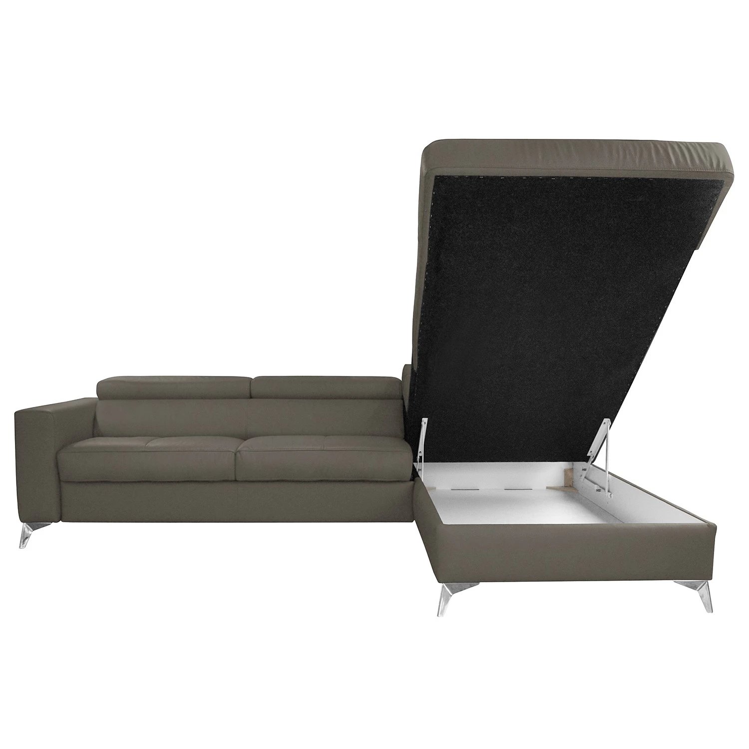 Loftscape Ecksofa Adamo - Echtleder Mabel: Sahara dunkel - Ottomane davorstehend rechts - Mit Schlaffunktion 6 Loftscape Ecksofa Adamo - Echtleder Mabel: Sahara dunkel - Ottomane davorstehend rechts - Mit Schlaffunktion – Bild 6