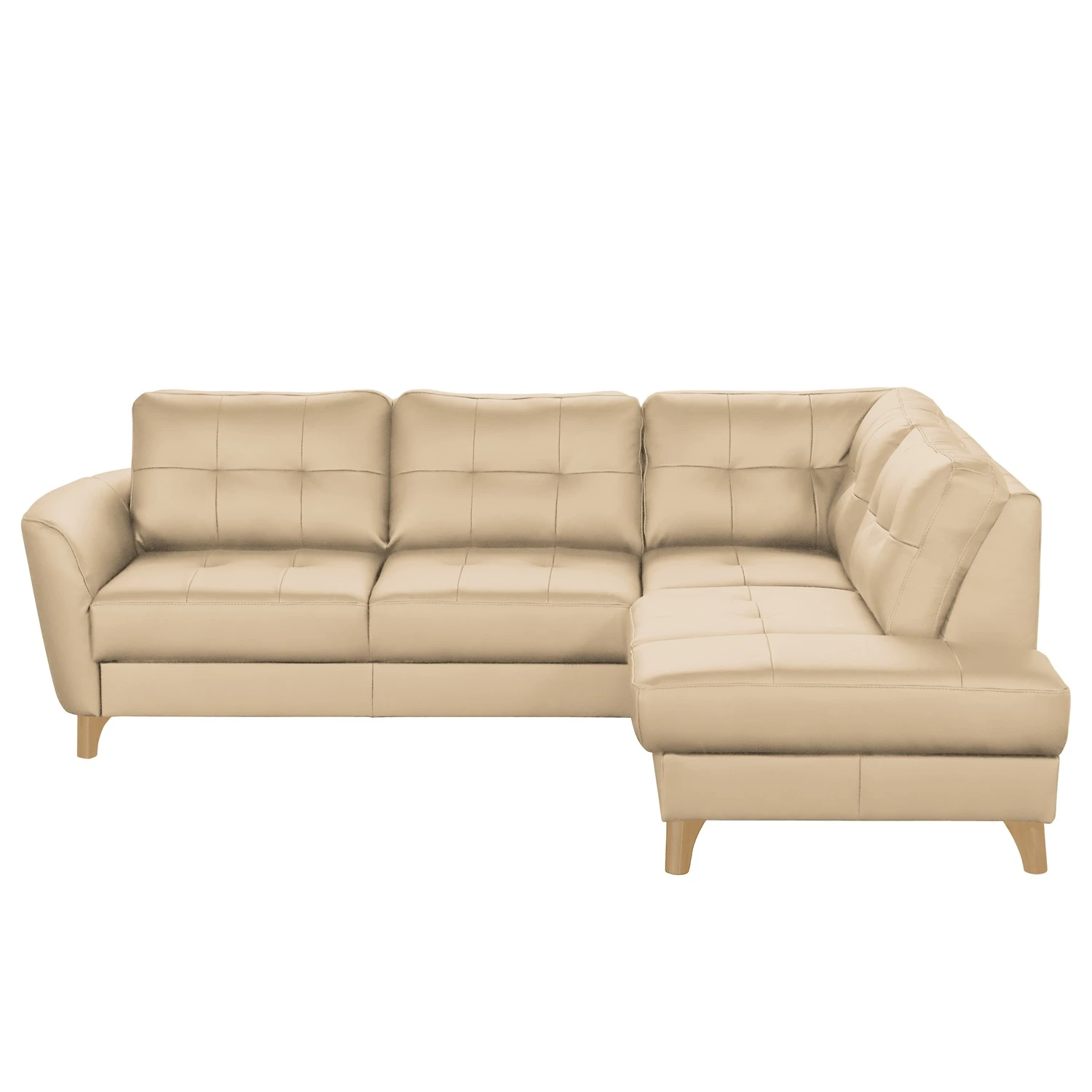 Loftscape Ecksofa Heimari II - Echtleder Mabel: Warmes Beige - Ottomane davorstehend rechts - Mit Schlaffunktion 5 Loftscape Ecksofa Heimari II - Echtleder Mabel: Warmes Beige - Ottomane davorstehend rechts - Mit Schlaffunktion – Bild 5