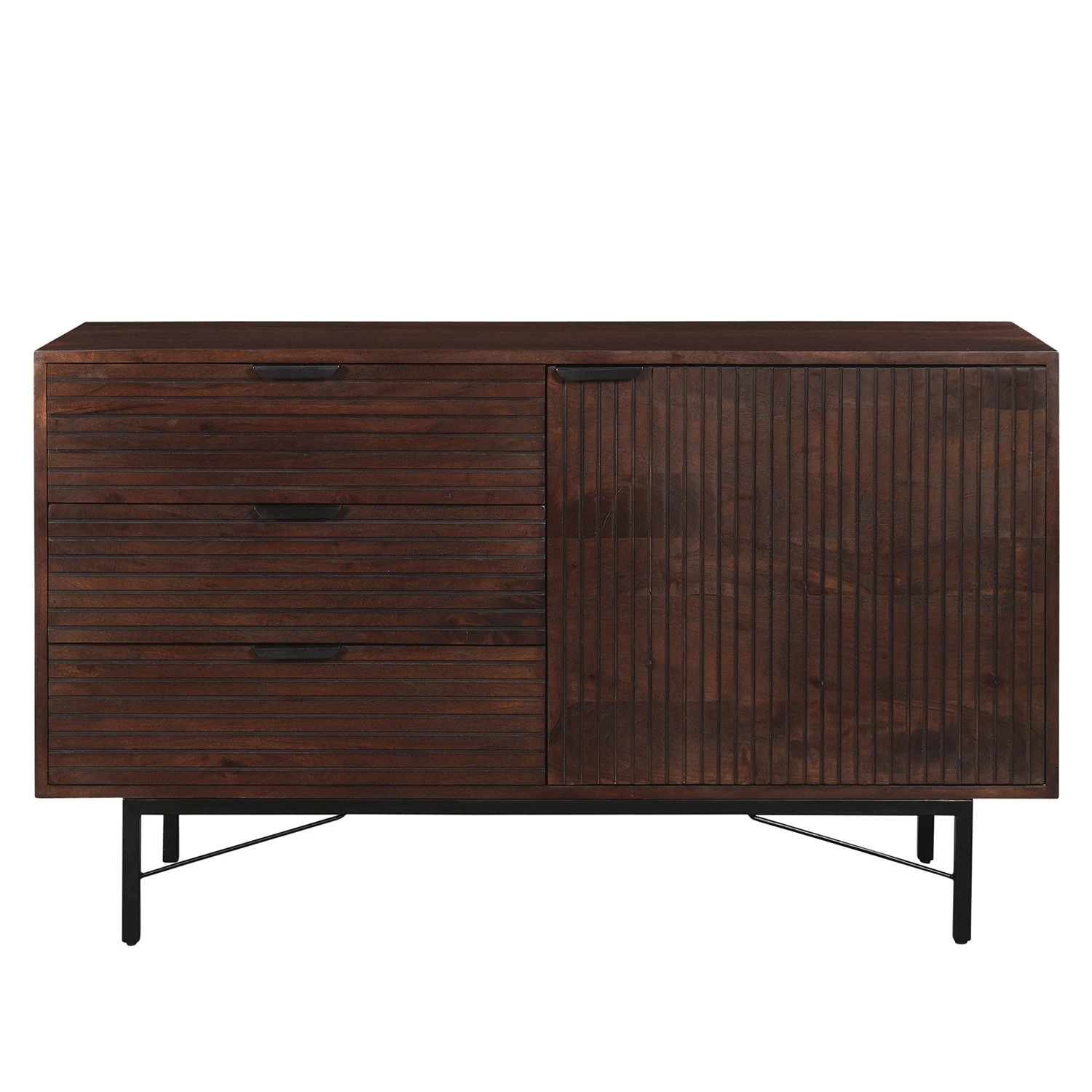 Ars manufacti Kommode Angun - Akazie massiv / Metall - Akazie Dunkel / Schwarz 2 Ars manufacti Kommode Angun - Akazie massiv / Metall - Akazie Dunkel / Schwarz – Bild 2