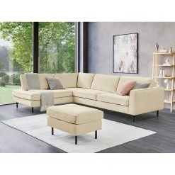 Mørteens Polsterhocker Monblanc - Webstoff - Webstoff Velia: Creme -Wohnzimmermöbel boutique en ligne 1000264988 210827 06174400135 MOOD DETAILS P000000001000264988 mood