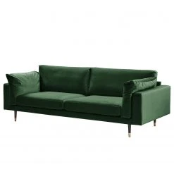Maison Belfort Sofa Venette (3-Sitzer) - Microfaser - Microfaser Bruna: Dunkelgrün