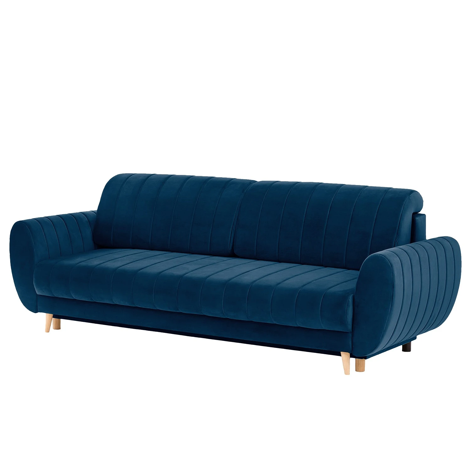 Norrwood Schlafsofa Cachi - Webstoff - Webstoff Madje: Dunkelblau 1 Norrwood Schlafsofa Cachi - Webstoff - Webstoff Madje: Dunkelblau