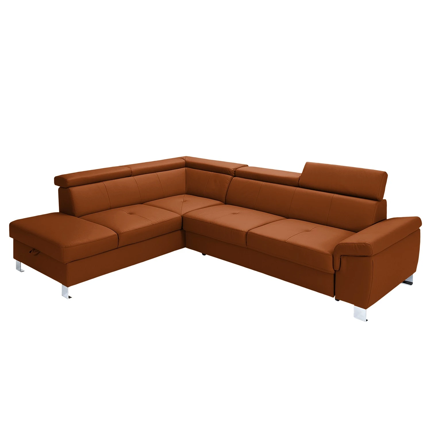 Loftscape Ecksofa Busene - Echtleder - Echtleder Moja: Rehbraun - Ottomane davorstehend links - Mit Schlaffunktion 1 Loftscape Ecksofa Busene - Echtleder - Echtleder Moja: Rehbraun - Ottomane davorstehend links - Mit Schlaffunktion