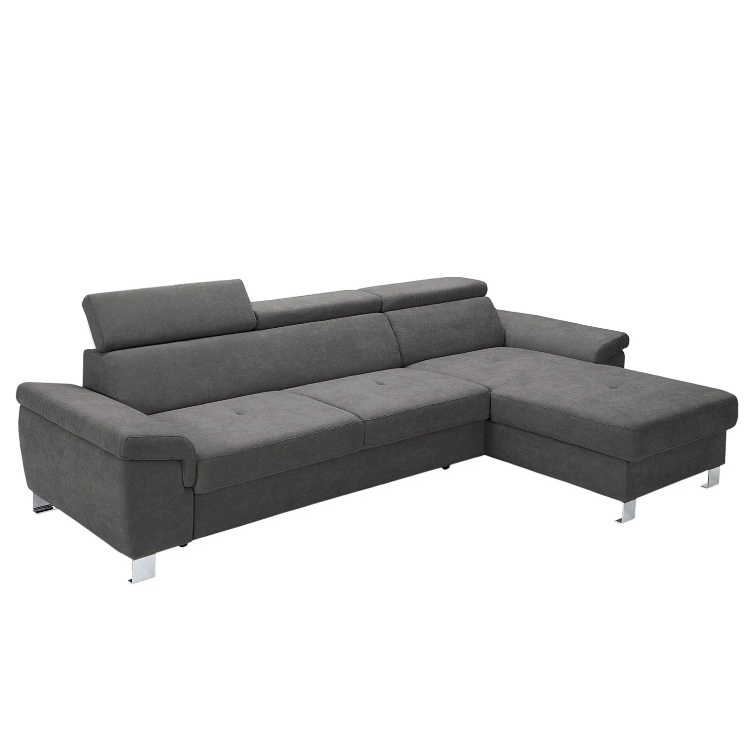 Loftscape Ecksofa Busene I - Microfaser - Microfaser Enza: Dunkelgrau - Longchair davorstehend rechts - Mit Schlaffunktion 7 Loftscape Ecksofa Busene I - Microfaser - Microfaser Enza: Dunkelgrau - Longchair davorstehend rechts - Mit Schlaffunktion – Bild 7