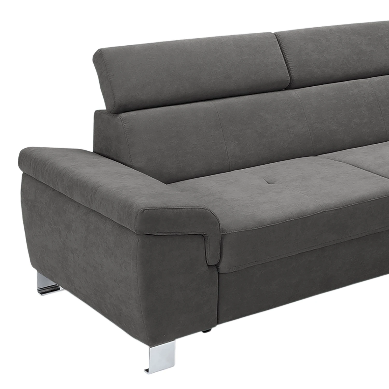 Loftscape Ecksofa Busene I - Microfaser - Microfaser Enza: Dunkelgrau - Longchair davorstehend rechts - Mit Schlaffunktion 9 Loftscape Ecksofa Busene I - Microfaser - Microfaser Enza: Dunkelgrau - Longchair davorstehend rechts - Mit Schlaffunktion – Bild 9