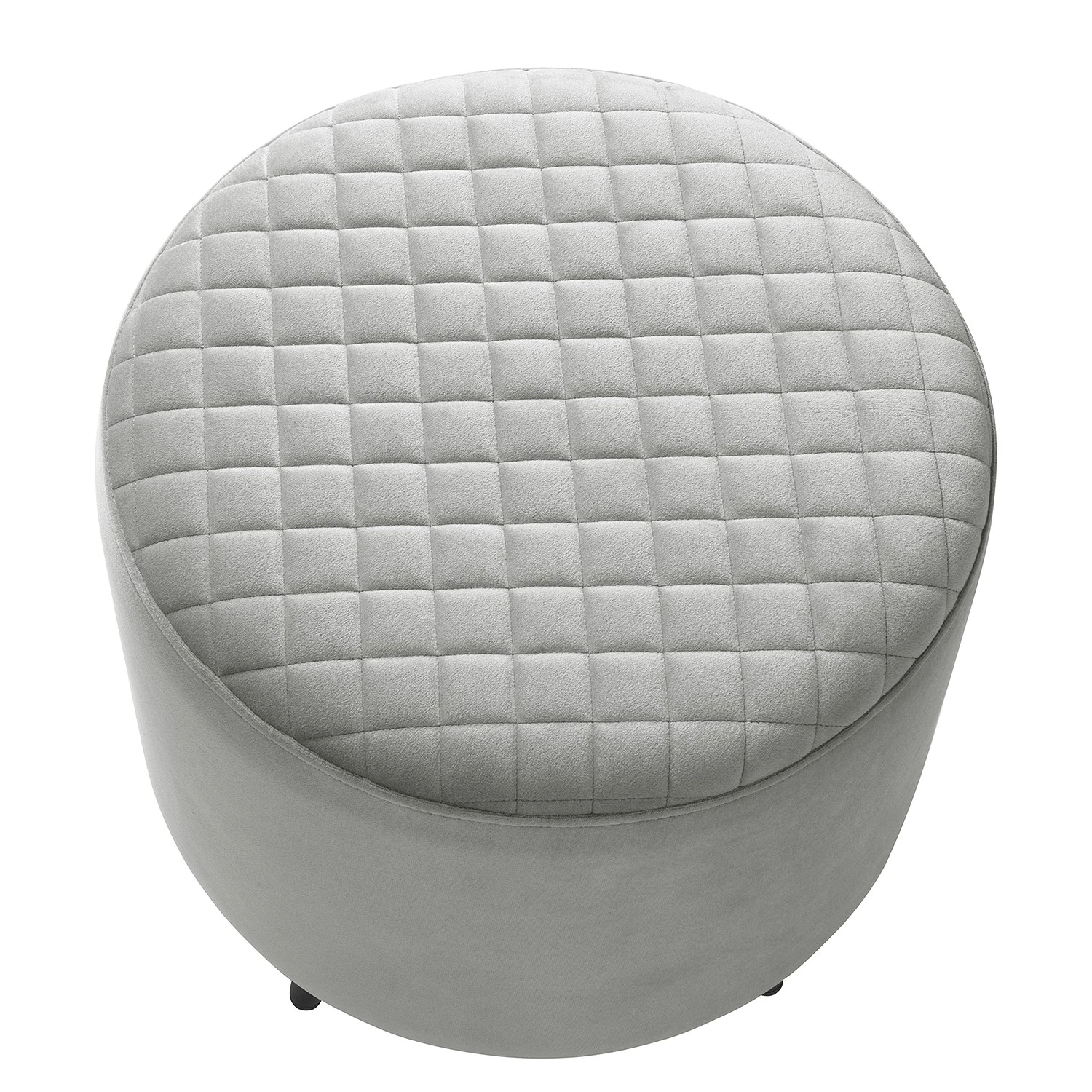 Red Living Polsterhocker Albero - Samt - Grau 2 Red Living Polsterhocker Albero - Samt - Grau – Bild 2