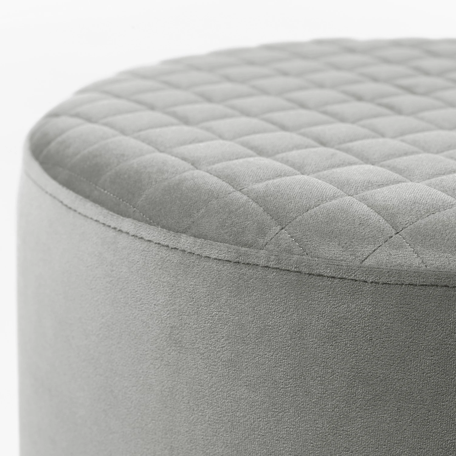 Red Living Polsterhocker Albero - Samt - Grau 3 Red Living Polsterhocker Albero - Samt - Grau – Bild 3