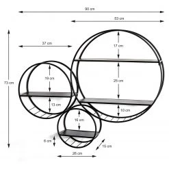 Loftscape Wandregal Keane - Metall - Schwarz -Wohnzimmermöbel boutique en ligne 1000267359 210518 16033100002 SKETCH DETAILS P000000001000267359 sketch