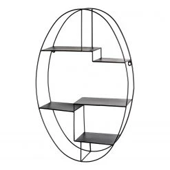 Loftscape Wandregal Keenan - Metall - Schwarz