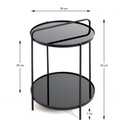 Loftscape Beistelltisch Wingard - Glas / Metall - Schwarz -Wohnzimmermöbel boutique en ligne 1000267402 210518 16033200037 SKETCH DETAILS P000000001000267402 sketch