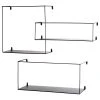 Loftscape Wandregal Kekova (3er-Set) - Metall - Schwarz