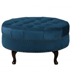 Ridgevalley Polsterhocker Dale - Samt Ravi: Marineblau