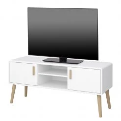 Steens TV-Lowboard Pavona - Weiß / Eiche