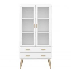 Steens Vitrinenschrank Pavona - Weiß / Eiche -Wohnzimmermöbel boutique en ligne 1000270020 210527 14182000008 DETAILS P000000001000270020