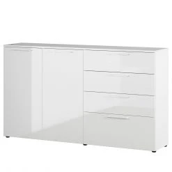 Germania Sideboard Sunnyvale - Hochglanz Weiß / Matt Weiß - Breite: 186 cm