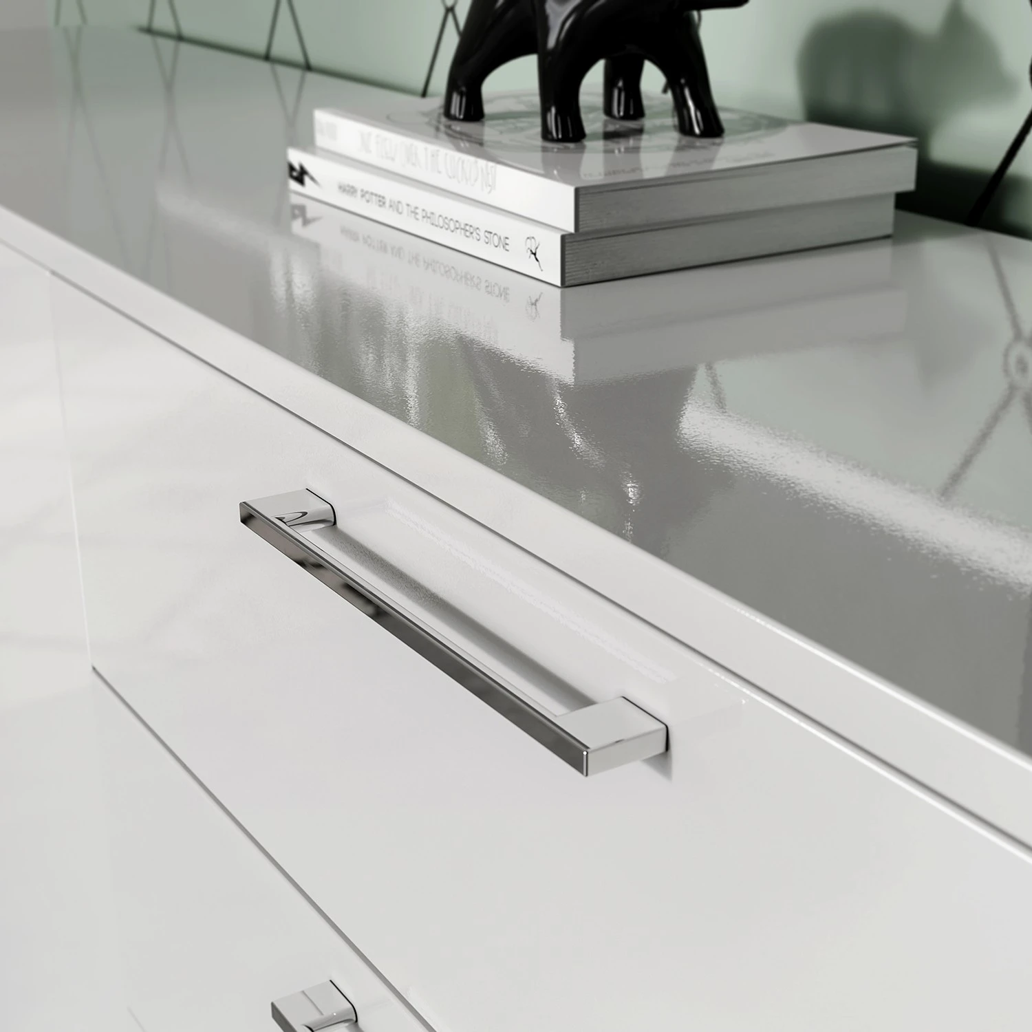 Germania Kommode Sunnyvale - Hochglanz Weiß / Matt Weiß 6 Germania Kommode Sunnyvale - Hochglanz Weiß / Matt Weiß – Bild 6