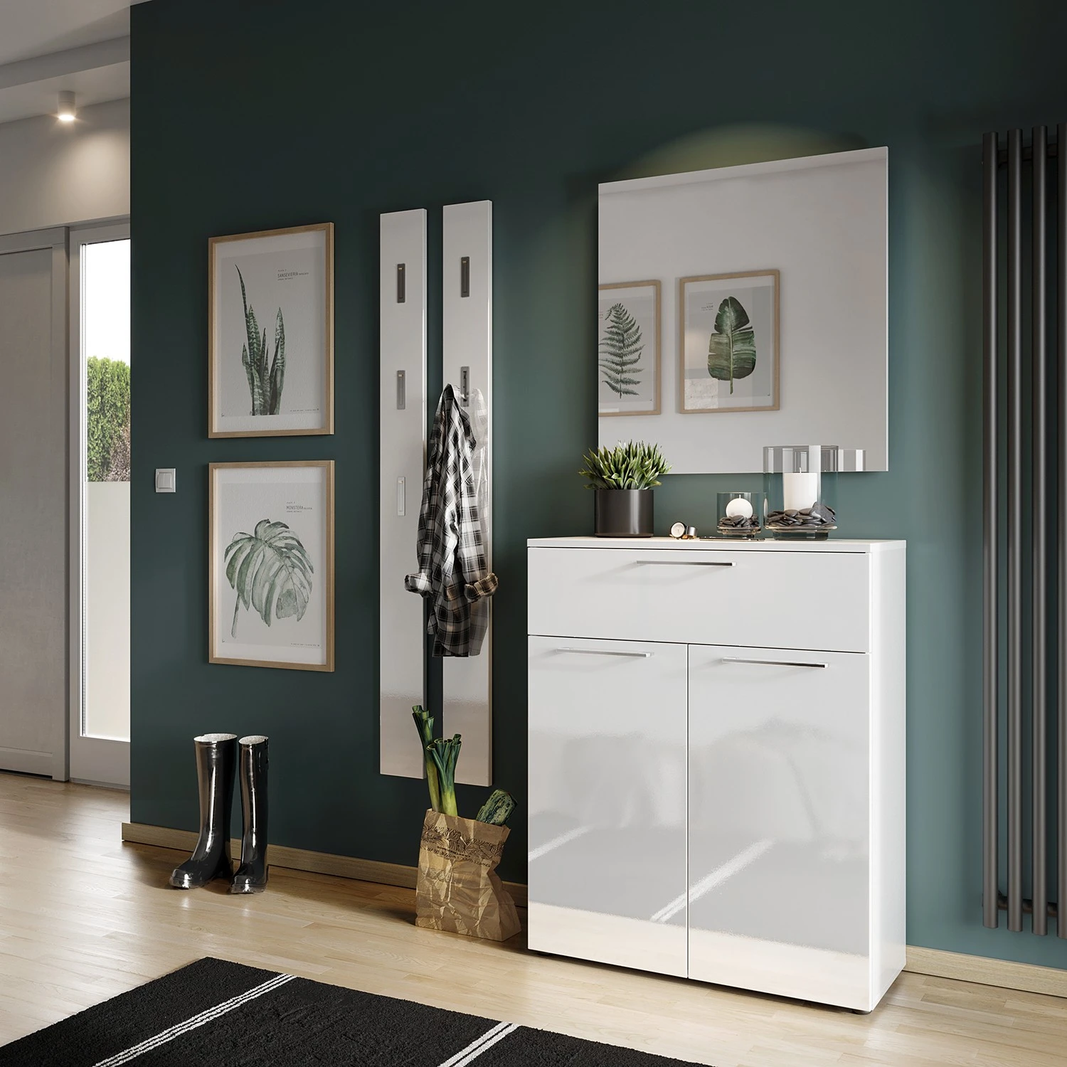 Germania Kommode Sunnyvale - Hochglanz Weiß / Matt Weiß 2 Germania Kommode Sunnyvale - Hochglanz Weiß / Matt Weiß – Bild 2