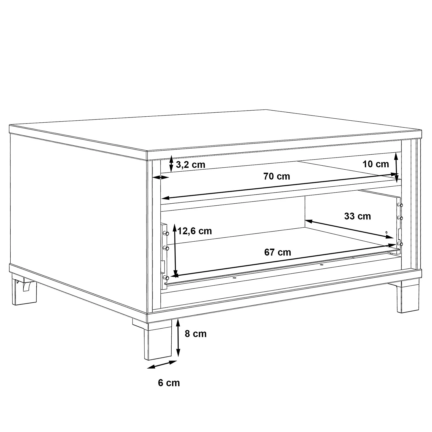 Red Living Couchtisch Egan I - Eiche Artisan Dekor / Eiche Schwarz Dekor 7 Red Living Couchtisch Egan I - Eiche Artisan Dekor / Eiche Schwarz Dekor – Bild 7