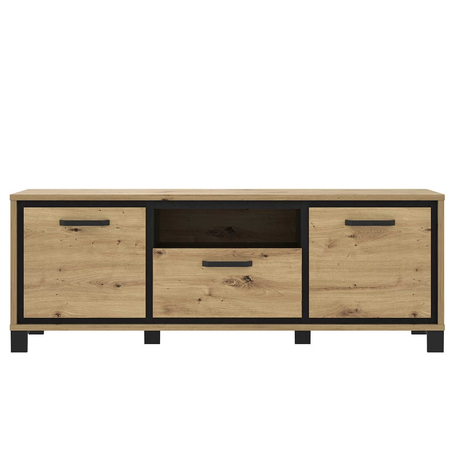 Red Living TV-Lowboard Egan - Eiche Artisan Dekor / Eiche Schwarz Dekor 6 Red Living TV-Lowboard Egan - Eiche Artisan Dekor / Eiche Schwarz Dekor – Bild 6