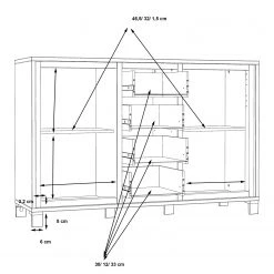 Red Living Sideboard Egan III - Eiche Artisan Dekor / Eiche Schwarz Dekor -Wohnzimmermöbel boutique en ligne 1000270228 210609 06155400121 SKETCH DETAILS P000000001000270228 sketch