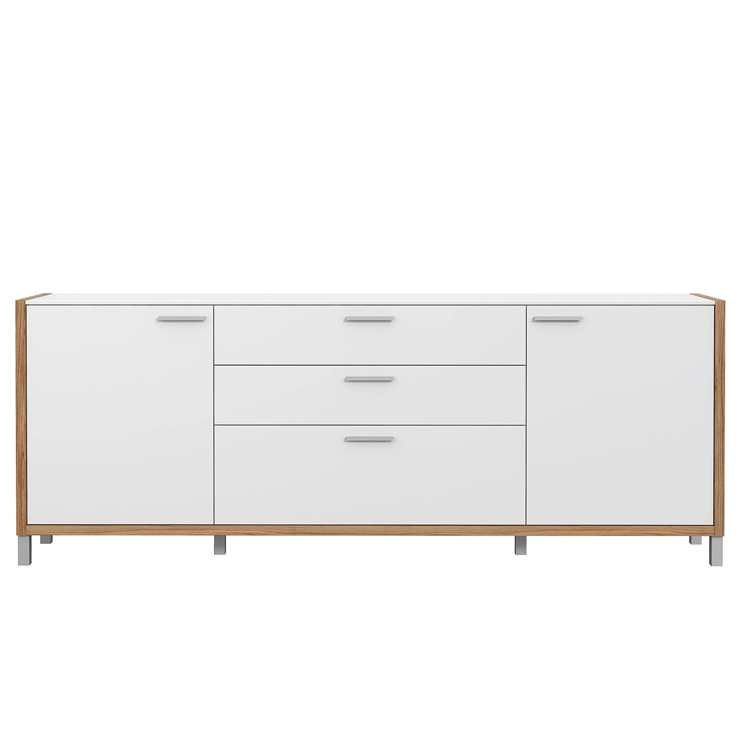 Norrwood Sideboard Boyd II - Weiß / Eiche Dekor 5 Norrwood Sideboard Boyd II - Weiß / Eiche Dekor – Bild 5