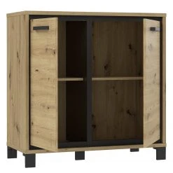 Red Living Kommode Egan I - Eiche Artisan Dekor / Eiche Schwarz Dekor -Wohnzimmermöbel boutique en ligne 1000270238 210609 06155900200 DETAILS P000000001000270238