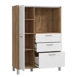 Norrwood Highboard Boyd II - Weiß / Eiche Dekor 15 Norrwood Highboard Boyd II - Weiß / Eiche Dekor -Wohnzimmermöbel boutique en ligne 1000270241 210609 06160100225 DETAILS P000000001000270241