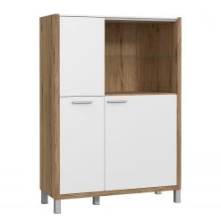 Norrwood Highboard Boyd I - Weiß / Eiche Dekor 16 Norrwood Highboard Boyd I - Weiß / Eiche Dekor -Wohnzimmermöbel boutique en ligne 1000270243 210609 06160200243 DETAILS P000000001000270243